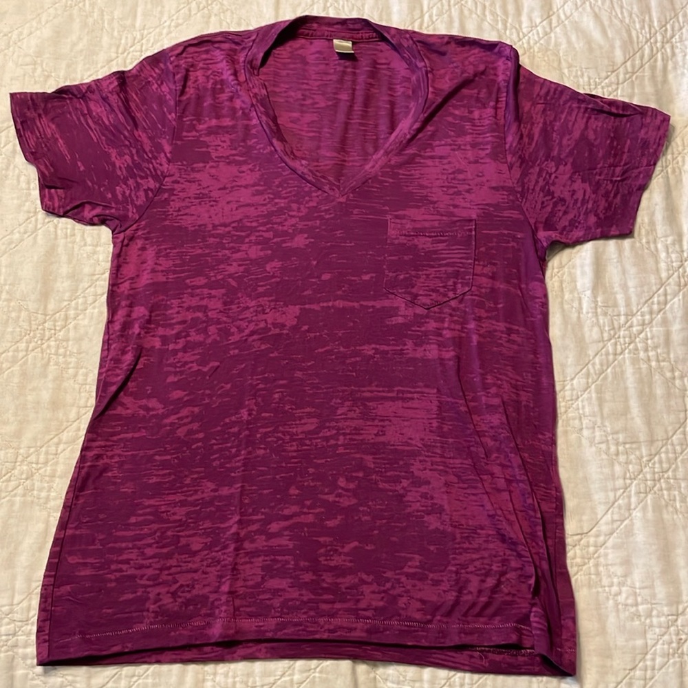 Purple pocket t-shirt, size S